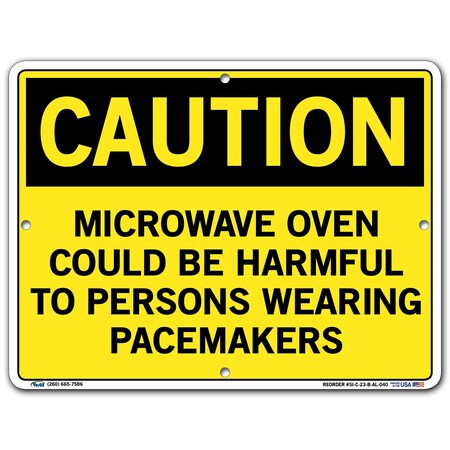 Vestil Aluminum Sign, 9-1/2" H, 12-1/2" W, Aluminum, Rectangle, SI-C-23-B-AL-040 SI-C-23-B-AL-040
